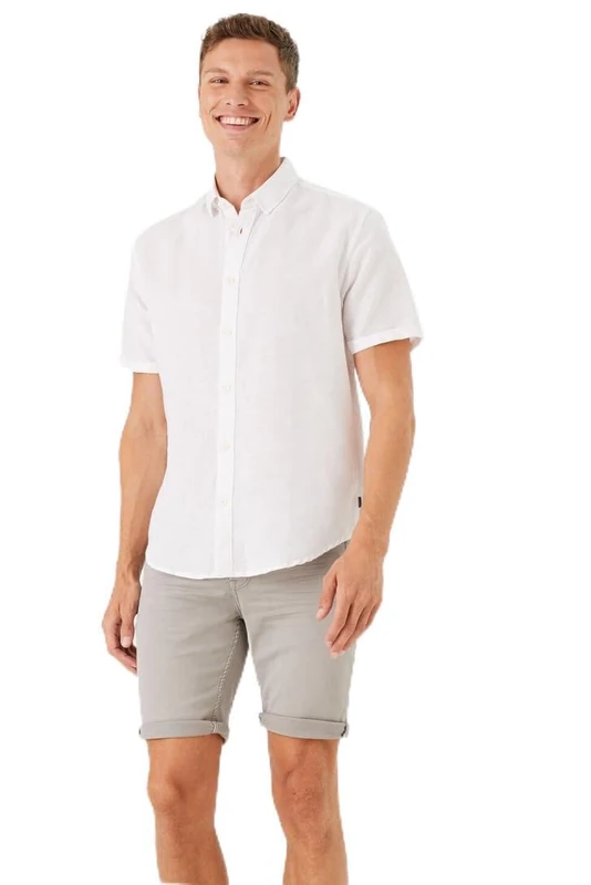Garcia Z1171_Men's Shirt SS, White, 3XL