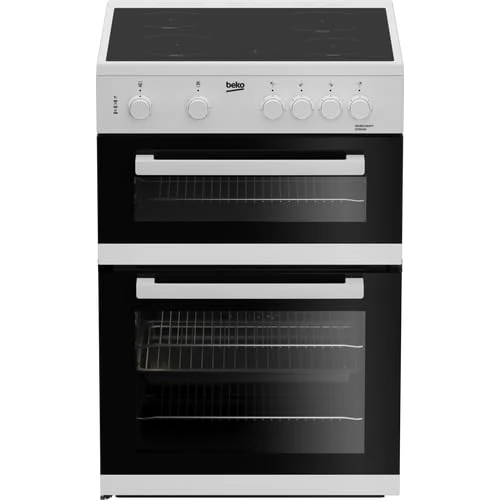 Beko ETC611W 60cm Oven Electric Cooker with Ceramic Hob - White, (Pack Of 1)