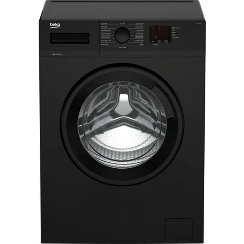 Beko WTK72041B 7kg 1200 Spin Washing Machine with Quick Programme - Black, (Pack Of 1)