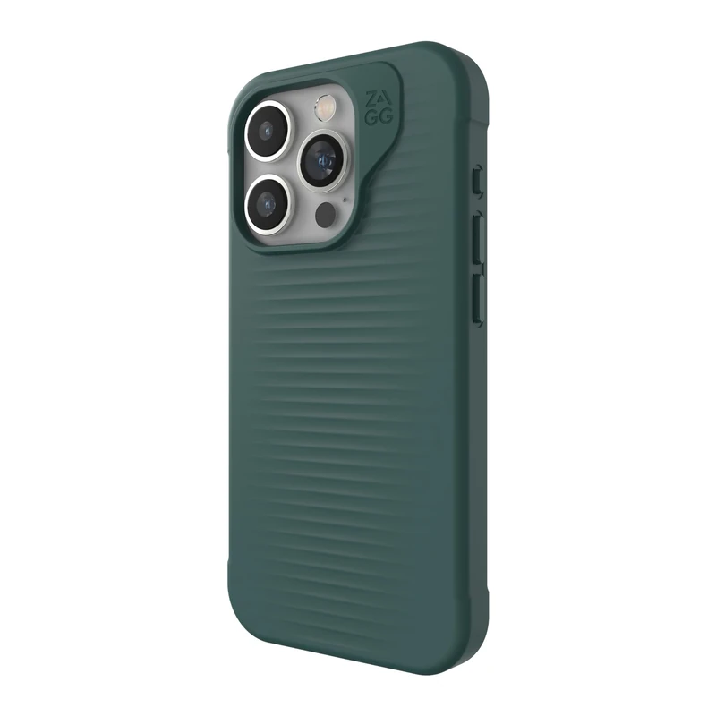 ZAGG Luxe Snap iPhone 15 Pro Case - Protective Cell Phone Case, Drop Protection (10ft/3m), Durable Graphene Material, Slim and Lightweight MagSafe Phone Case, Green