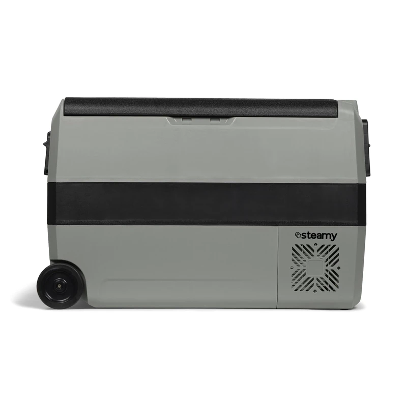 Steamy -E Dual Zone 50 Roller, Electric Compressor Cooler with Wheels, 44 Litre, 12 V/230 V, for Freezing and Cooling from -20 to +20, Ideal for Camping