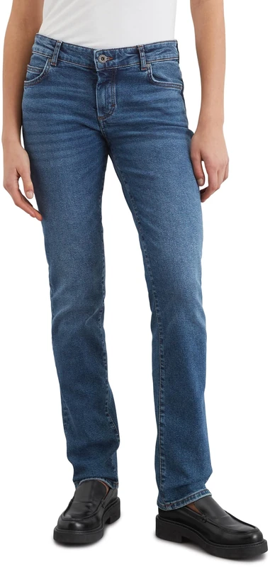 Marc OߴPolo Women's Straight Fit Jeans with Stretch, Blue (Authentic Mid Blue Wash), W28/L28