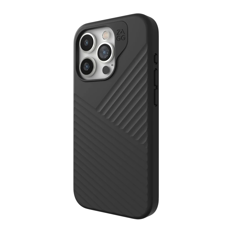 ZAGG Denali Snap iPhone 15 Pro Phone Case - Drop Protection (16ft/5m), Dual Layer Textured Cell Phone Case for iPhone 15, No-Slip Design, MagSafe Phone Case, Black