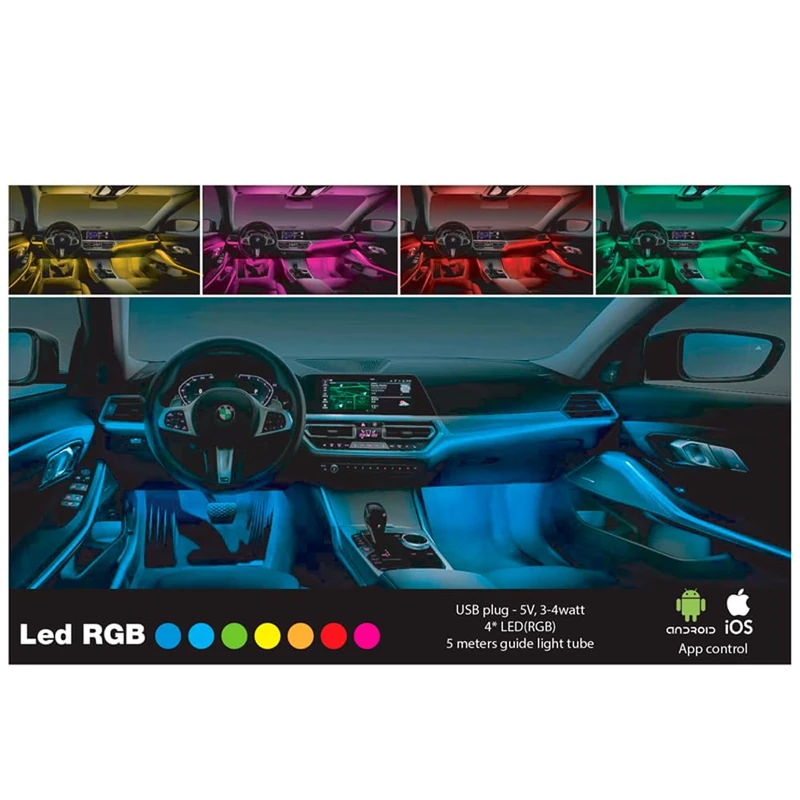 Simoni Racing Interior Ambience Light RGB LED - 5 Meters