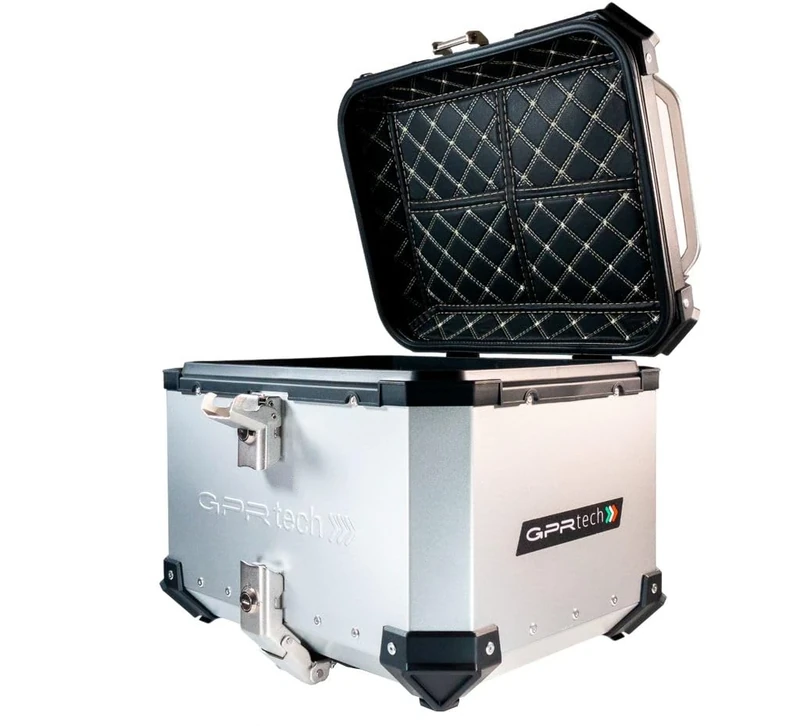 Top Case GPR TECH ZONTES 350 T1 2022/2023 TOP CASE ALPI-TECH 35 LT. BLACK Top case in aluminum, black silver color with specific plate included Capacity 35 LT.