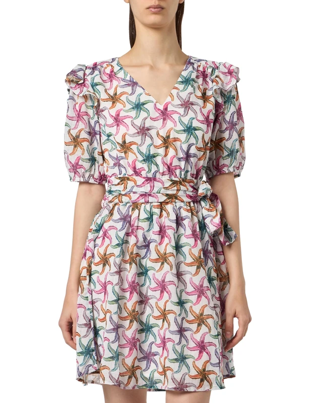 Scotch & Soda Women's Ruffled Mini Dress, Starfish, 16