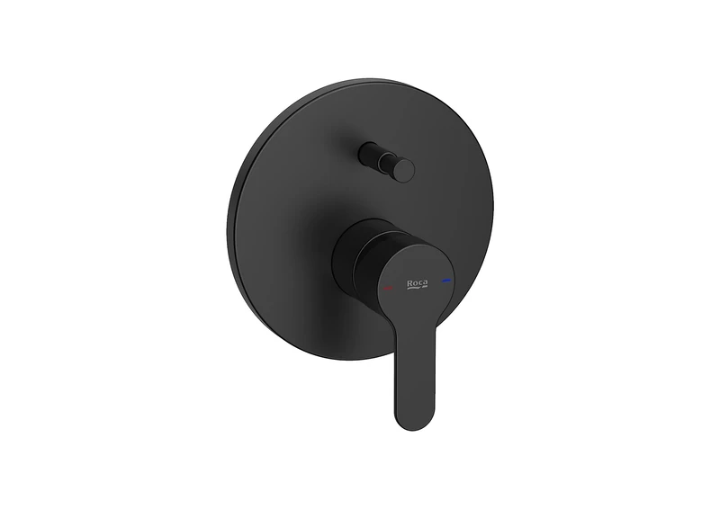 Roca A5A0A09NB0 L20 Single Lever Bath and Shower Mixer Tap with Automatic Inverter Matt Black