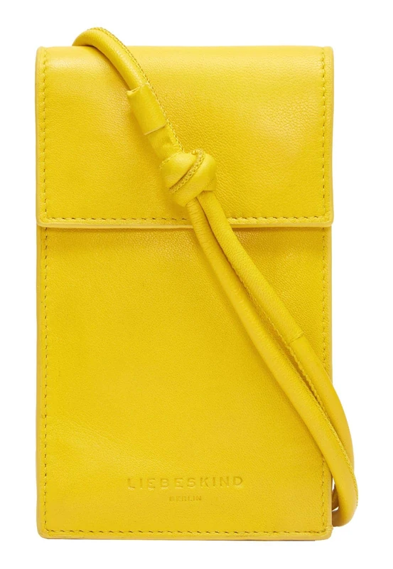 LIEBESKIND BERLIN phone pouch cross body bag Seasonal Noos Sheep Natural Mobile Pouch Lemon mustard yellow