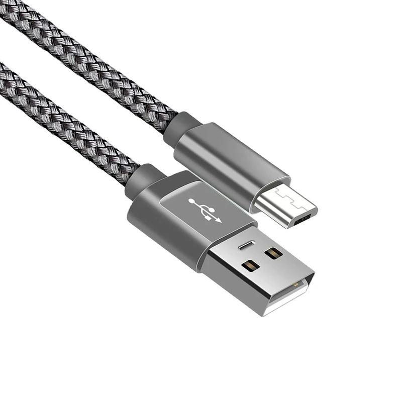 Micro USB Cable, Android Charger Cable. Fast Charging Cable Nylon Braided Lead for Samsung Galaxy S7 Edge S6 S5 J7 J6 J5 J3 Note 5 A6 A10, Huawei Y7 Y6, Kindle, Xbox, PS4 (1 Meter)