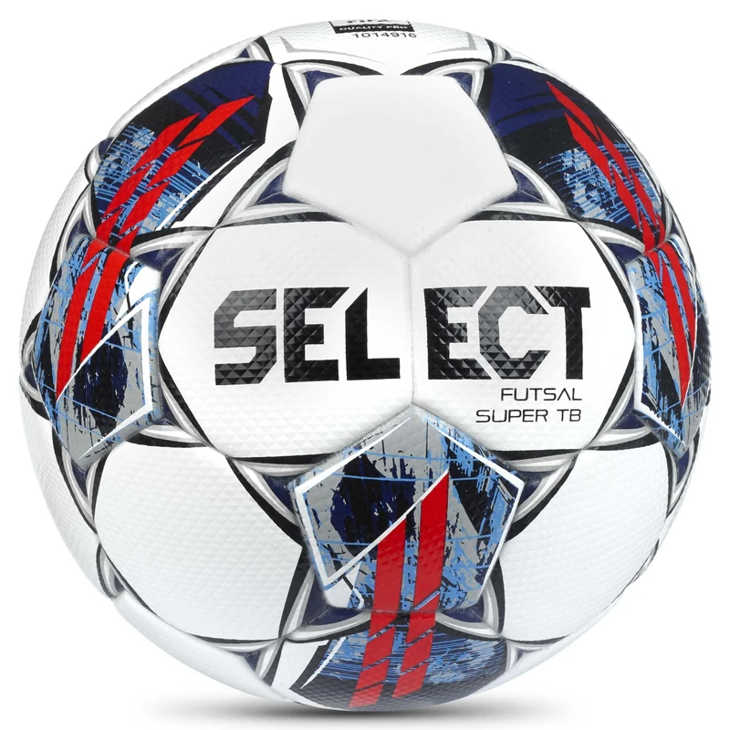 SELECT Futsal Super TB V22 Futsal Ball, White/Red/Blue, Senior/4 - Image 1