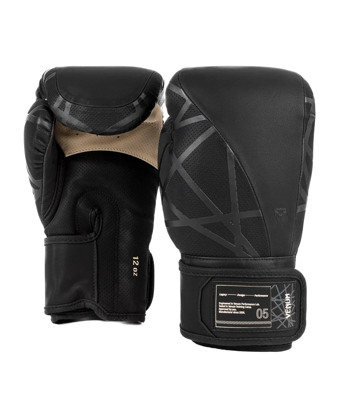 Venum Tecmo 2.0 Boxing Gloves - Black - 10 oz