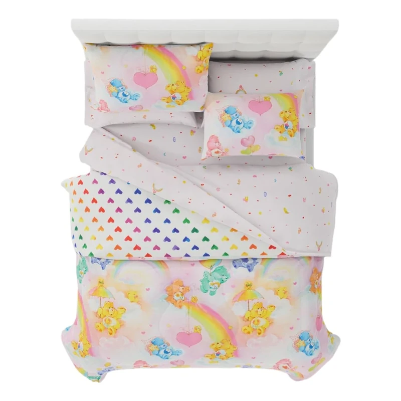 Franco Comforter and Sheet Set, Microfiber, Care Bears, Queen