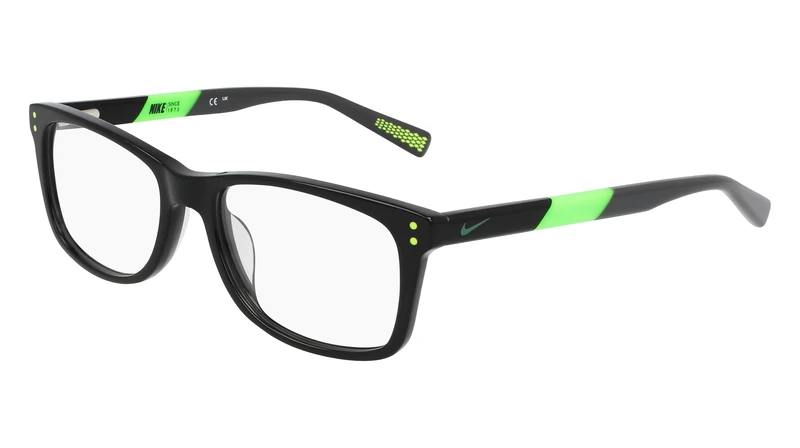 Nike 5538 001 Black-Flash Lime Eyewear Kid ZYL, Rectangle, 52 - Image 1