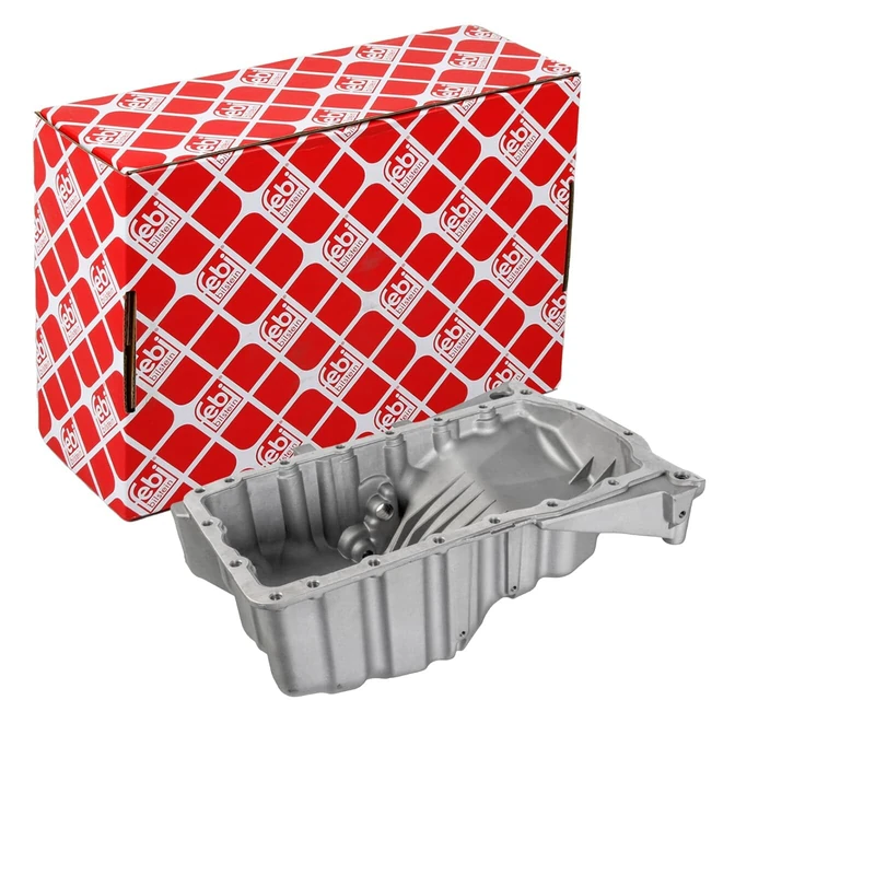 Febi Bilstein 179331 Oil Pan with Oil Drain Plug, Sealing Ring and Bore for Oil Level Sensor, Pack of 1