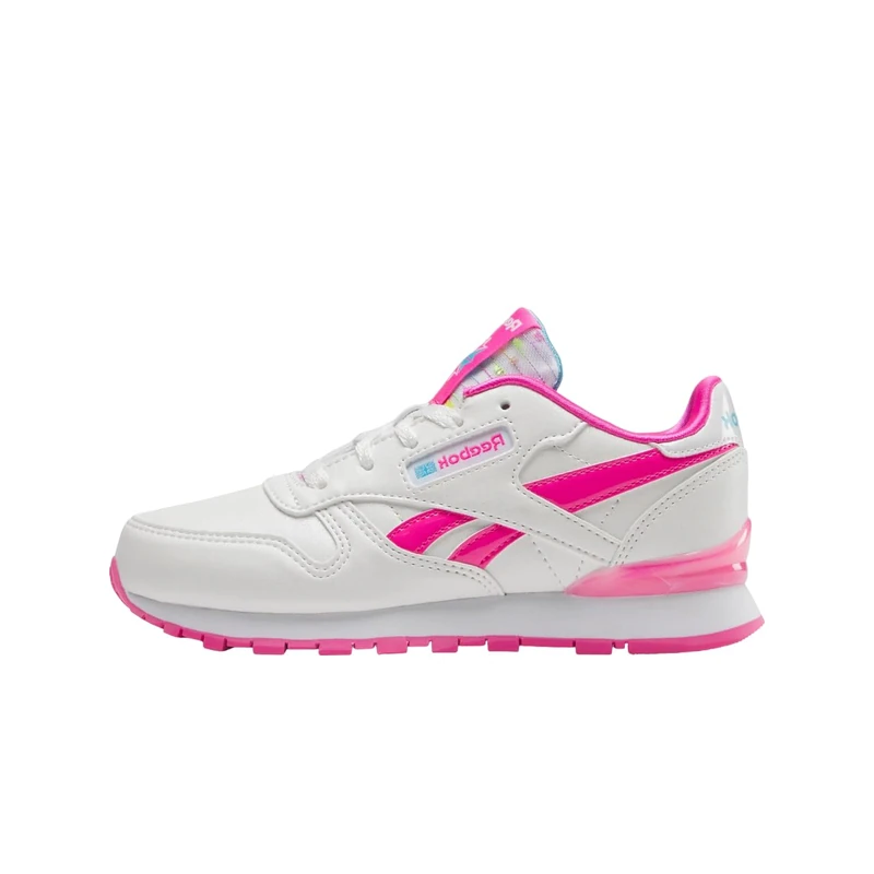 Reebok Female Kids Classic Leather Step N Flash White/LASPIN/BOLCYA 12.5