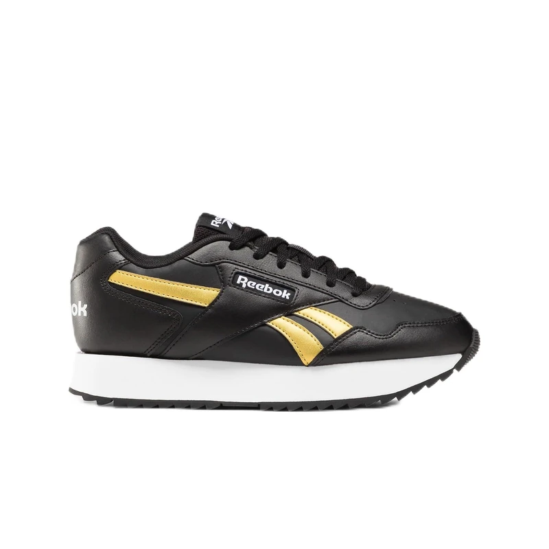 Reebok Female Adult Glide Ripple Double Black/FTWWHT/Goldmt 8