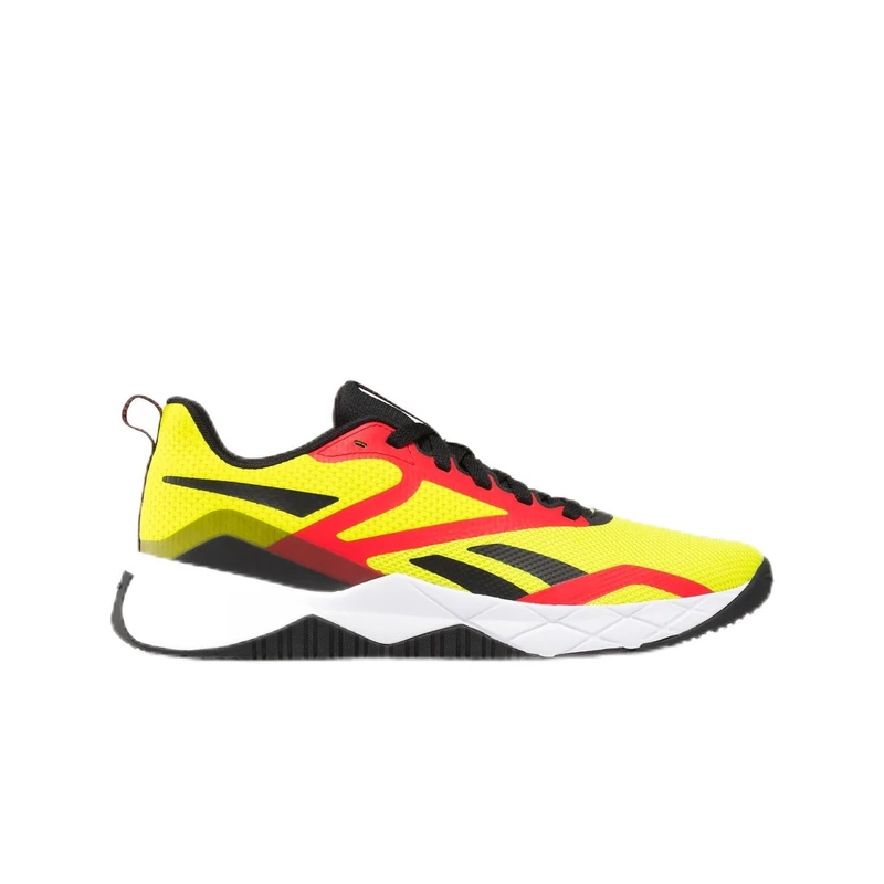 Reebok Men's NFX Trainer Sneaker, ACIDYELLOW/Black/VECTORRED, 9.5 UK