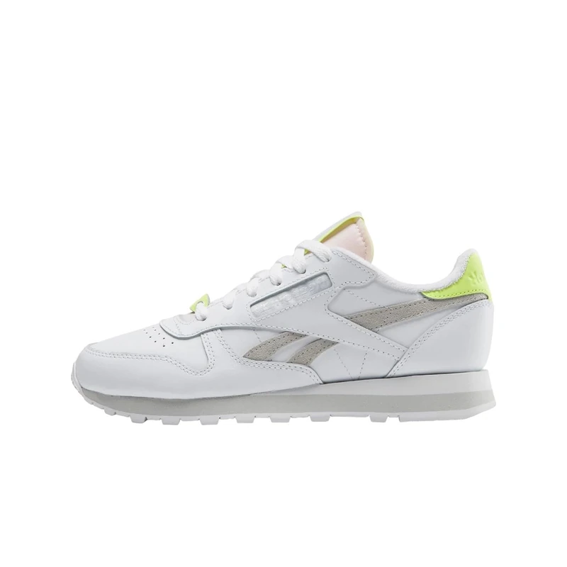 Reebok Female Adult Classic Leather FTWWHT/PUGRY2/ACIYEL 5.5