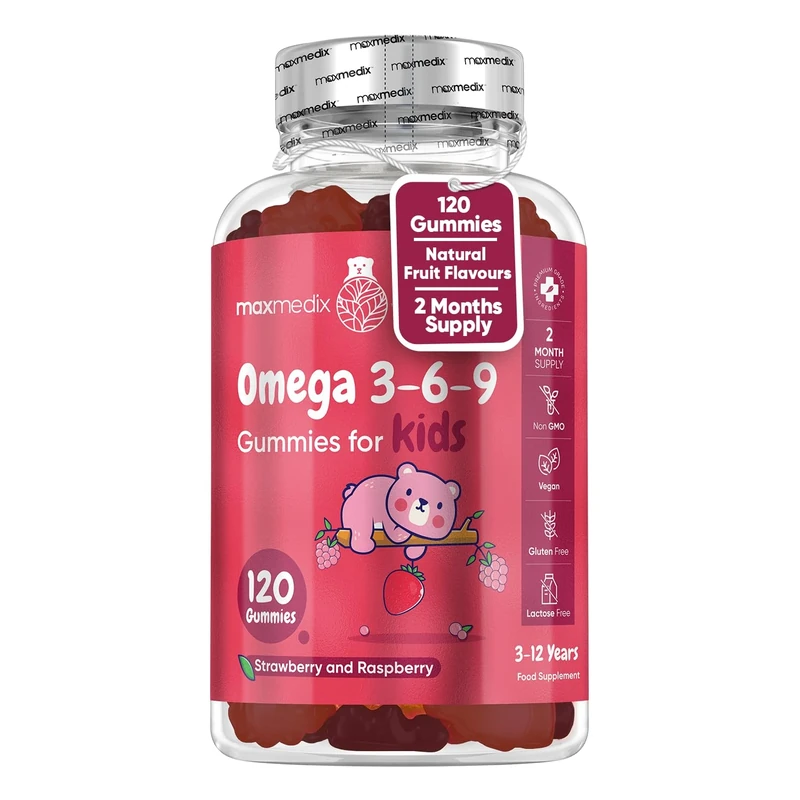 maxmedix Omega 3-6-9 Kids Gummies - 120 Vegan, 2-Month Supply