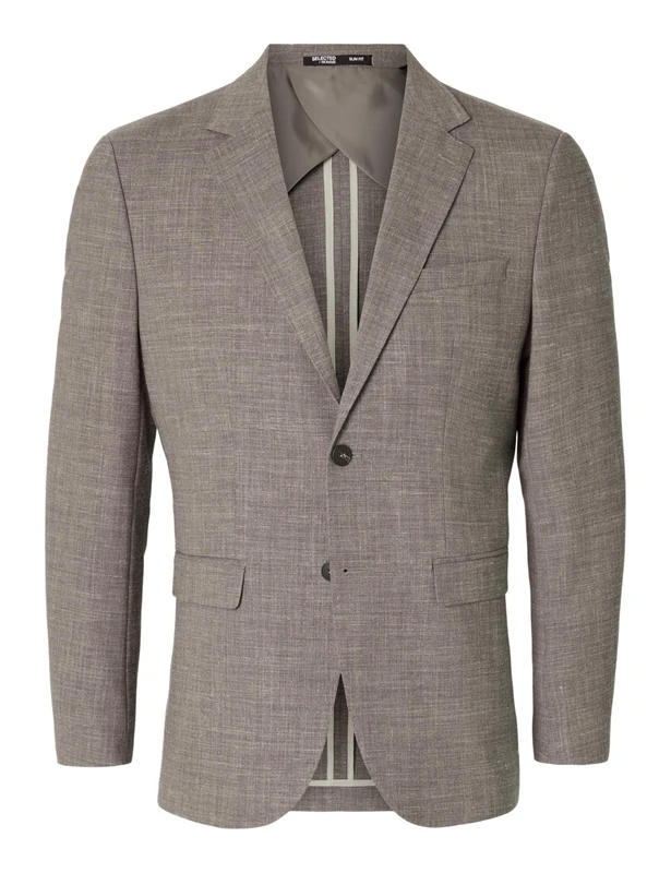 SELECTED HOMME Men's Slim Fit Blazer - Dark Sand Melange 48