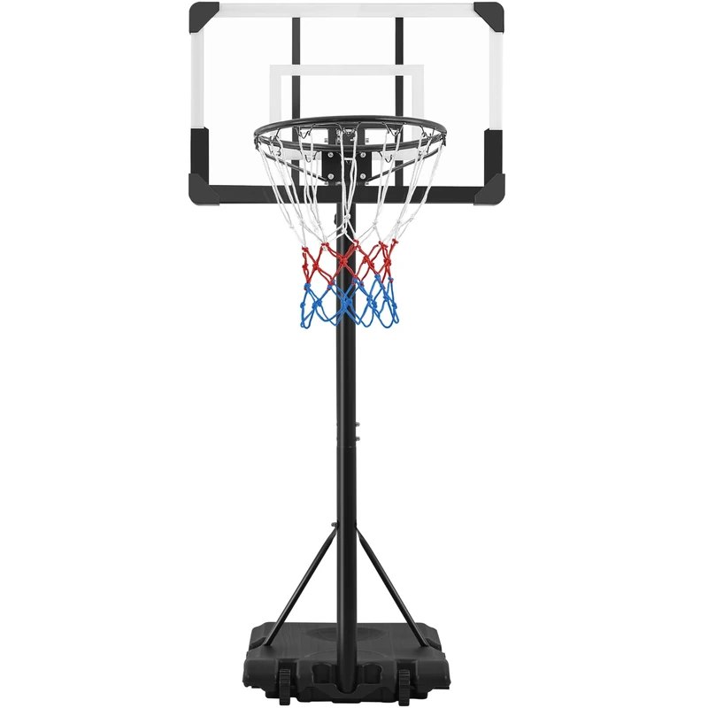 Yaheetech Portable Basketball Stand Height Adjustable Basketball Hoop Net Stand for Indoor & Outdoor w/ 28inch Backboard