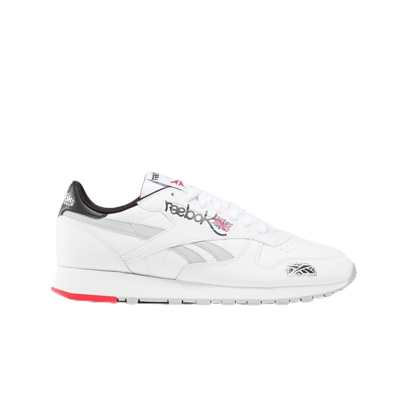 Reebok Unisex Adult Classic Leather FTWWHT/CBLACK/VECRED 4.5