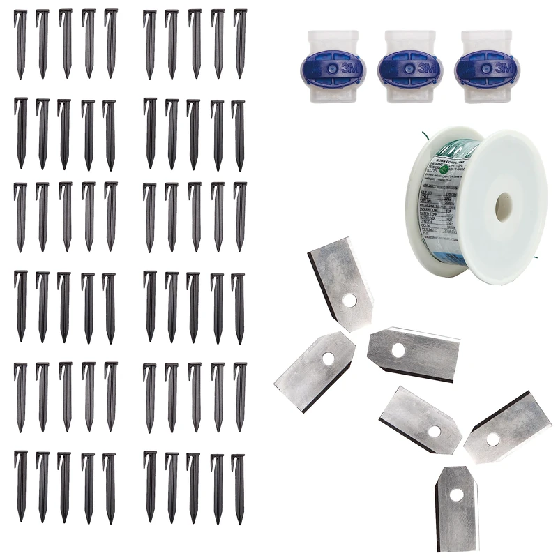 Yard Force AR SE01 Accessory Set for Robotic Lawnmower with 50 m Boundary Cable, 60 Sets of Boundary Pins, 3 Boundary Cable Connectors and 6 Cutting Blades