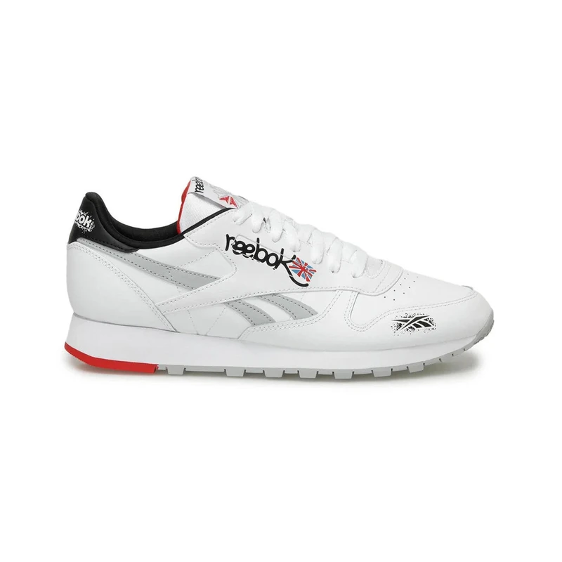 Reebok Unisex Adult Classic Leather FTWWHT/CBLACK/VECRED 3.5