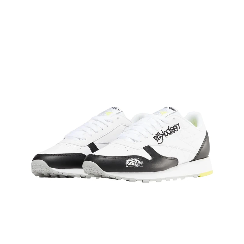 Reebok Unisex Adult Classic Leather CBLACK/FTWWHT/ACIYEL 6