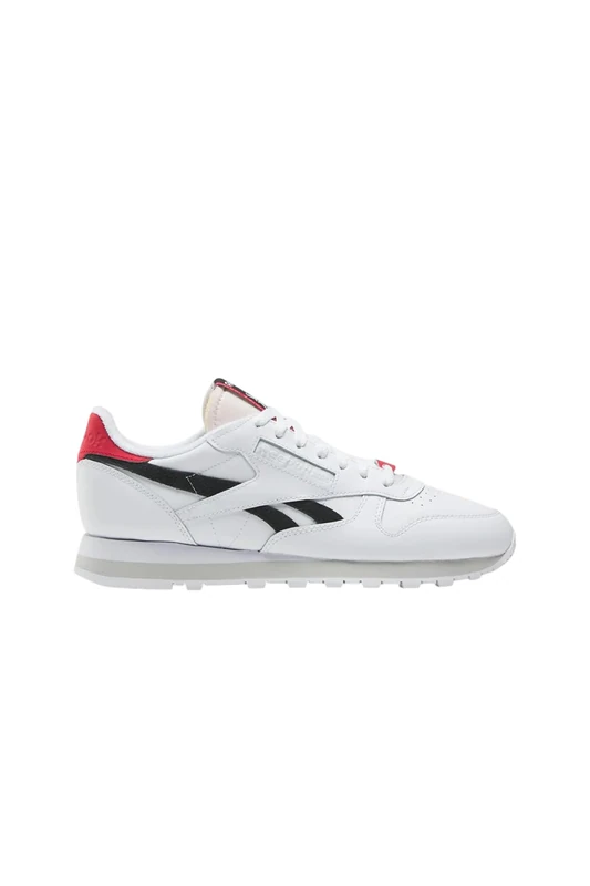 Reebok Unisex Adult Classic Leather FTWWHT/CBLACK/VECTRED 5
