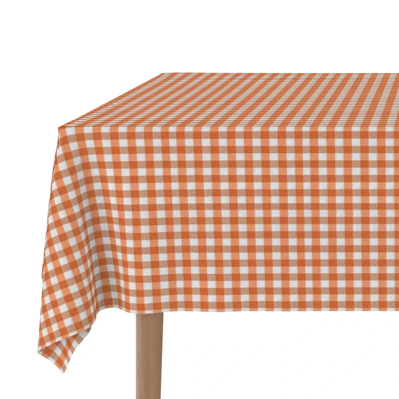 Martina Home TEFLONATED TABLECLOTH MADE Vichy Orange 300X140 CM