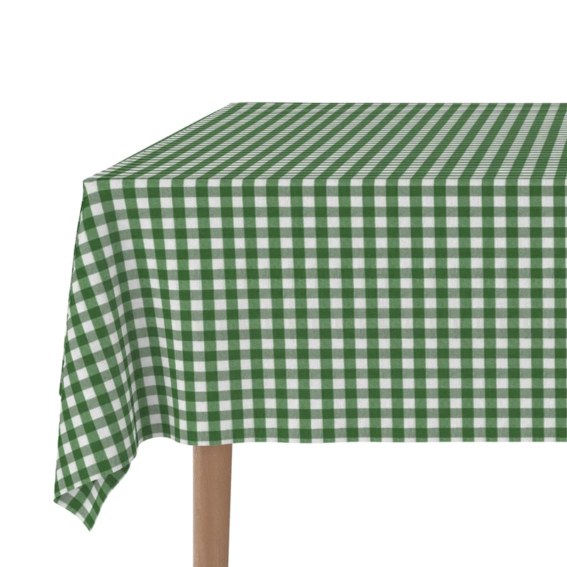 Martina Home TEFLONATED TABLECLOTH MADE Vichy Green Bottle 300X140 CM