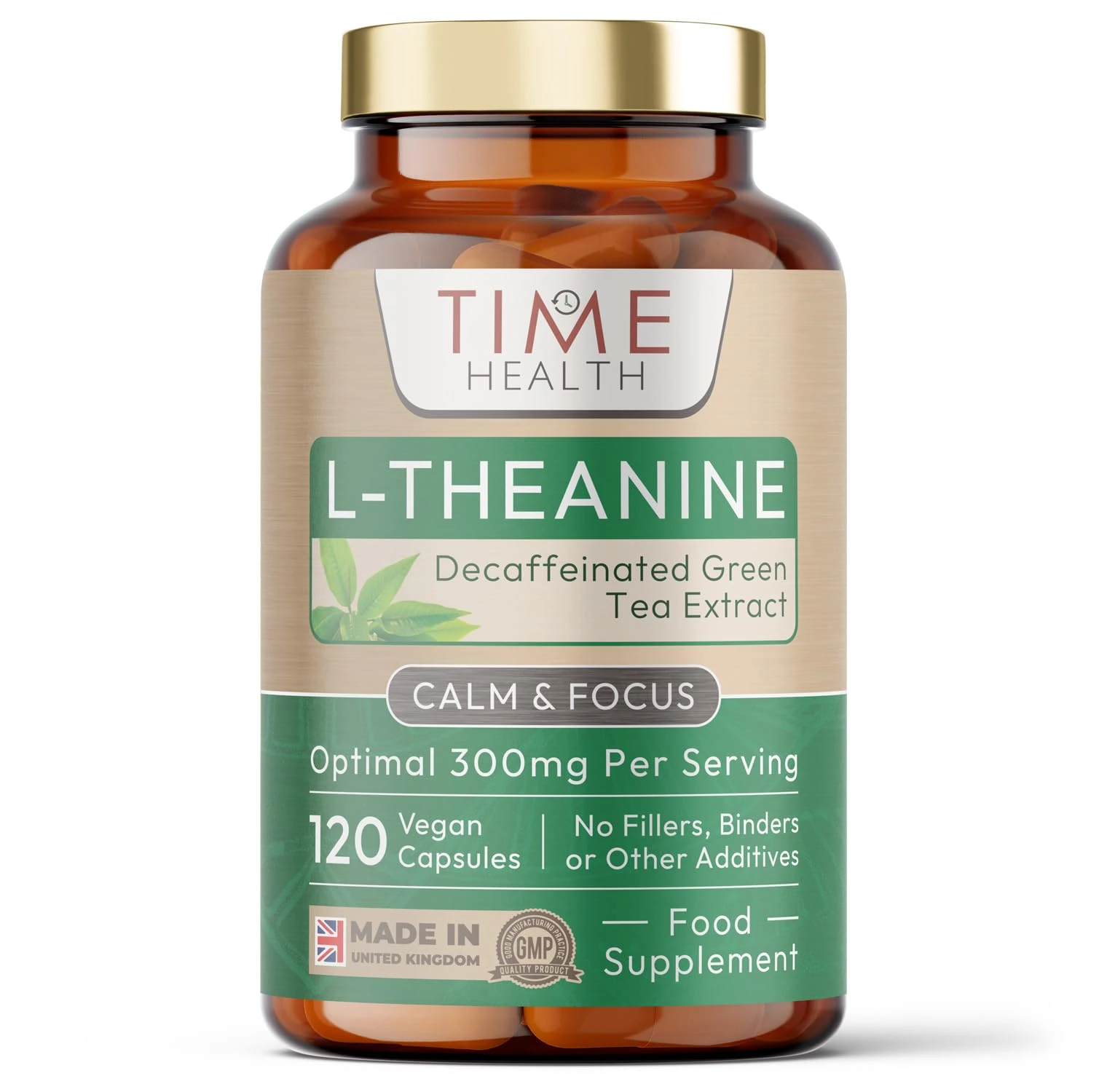 New: L-Theanine - Natural Green Tea Extract (Decaf) - 120 Capsules - 300mg L-Theanine per Serving - Sleep & Relaxation Support - Mental Clarity - Non-Synthetic Theanine - UK Made - Zero Additives