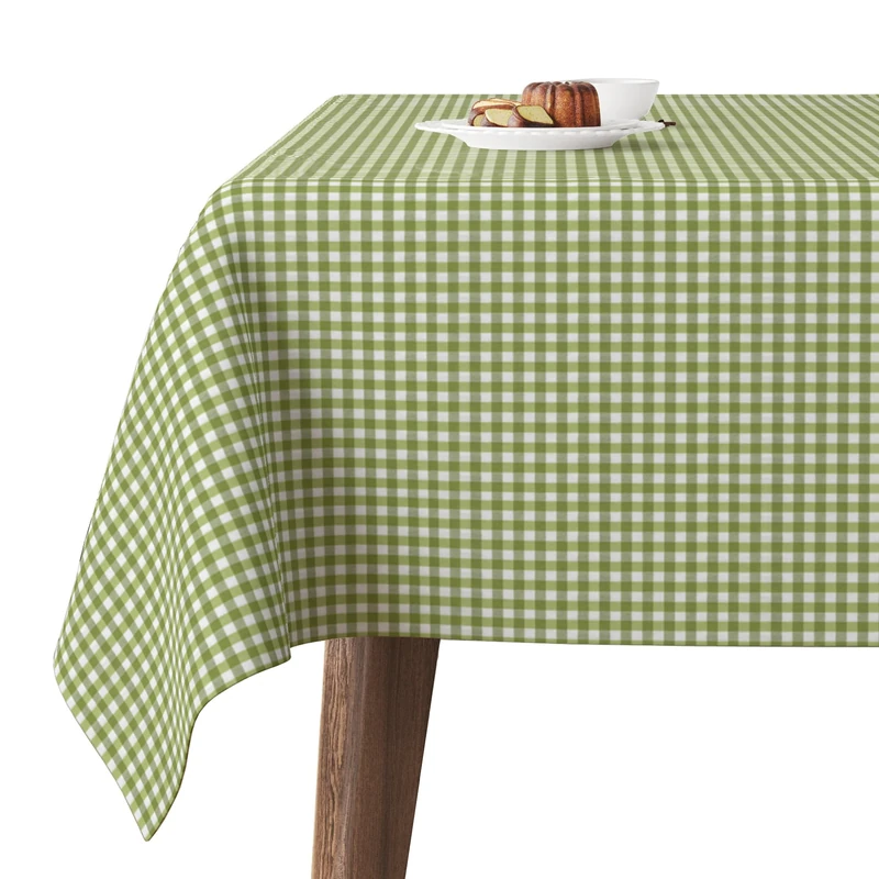 Martina Home TEFLONATED TABLECLOTH MADE Petit Vichy Pistachio 300X140 CM