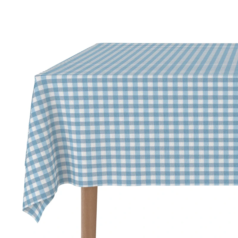 Martina Home TEFLONATED TABLECLOTH MADE Vichy Blue 300X140 CM