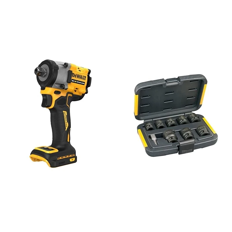 DEWALT DCF922N-XJ 18V XR Brushless Compact 1/2 Inch Detent Pin Anvil Impact Wrench - Bare Unit + Suitable Power Tool Accessory