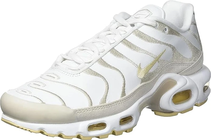 NIKE Women's Air Max Plus PRM Sneaker, White Pink, 6.5 UK