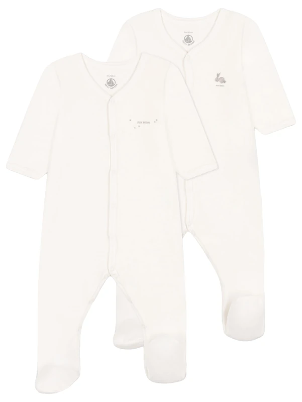 Petit Bateau Baby A09qu Sleep Well Pyjamas, Variant 1, Premature (Pack of 2)