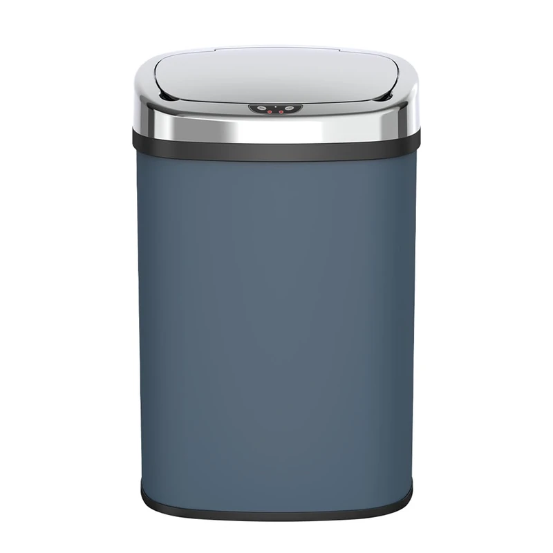 KITCHEN MOVE MAJESTIC Automatic Kitchen Bin 58 L Large Capacity Matt Grey Stainless Steel with Strapping