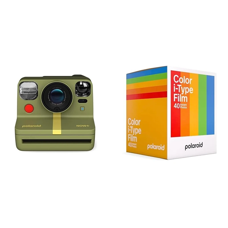 Polaroid Now+ Gen 2 Instant Camera - Forest Green & Color Film for i-Type-6010, 40 Films