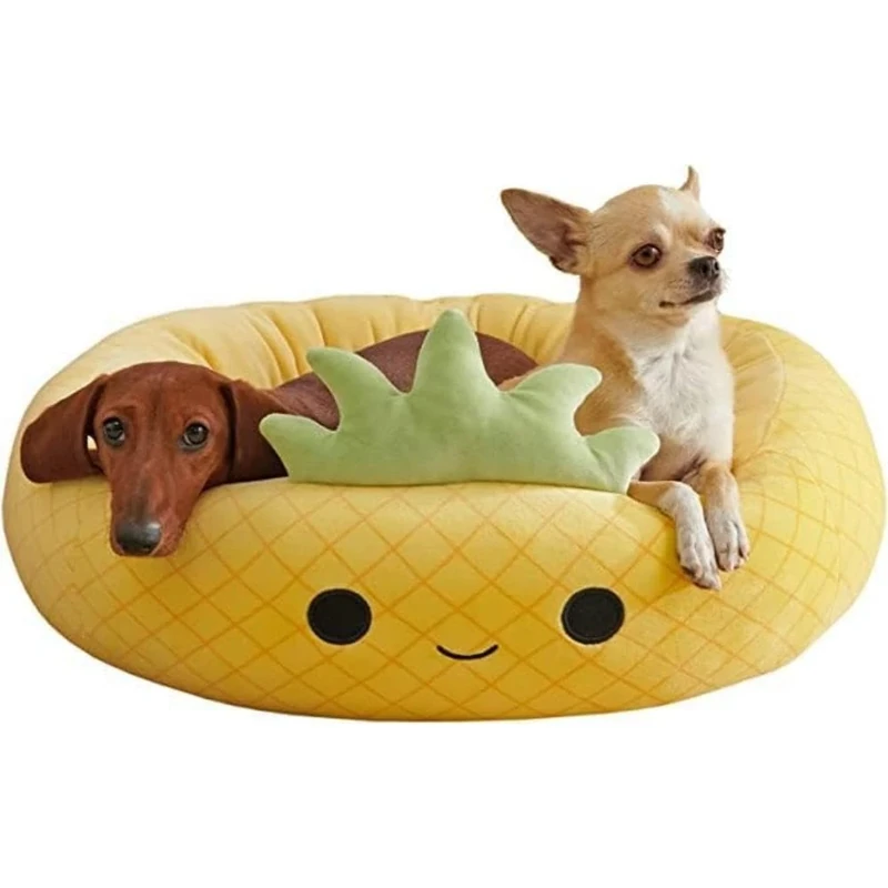Squishmallows Original 30-Inch Maui the Pineapple Pet Bed - Large Ultrasoft Official Plush Pet Bed