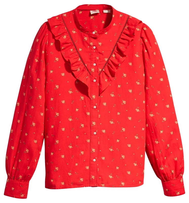 Levi's Women's Carinna Blouse, Nina Floral Script R, M