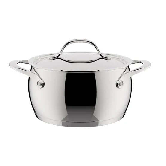 Lagostina Orchestra High Saucepan with Two Handles in Stainless Steel Induction 18 cm Made in Italy