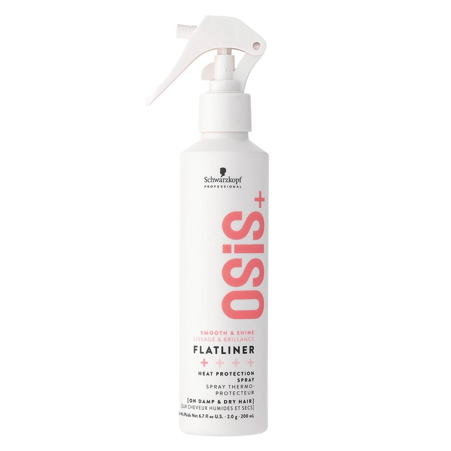 Schwarzkopf Professional OSiS Flatliner Setting Spray Heat Protection Smooth And Shine Reduces Hair Breakage Protect Against Humidity Non Sticky Light Hold 200 ml