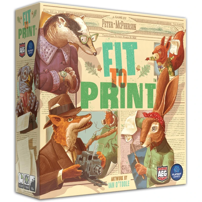 Alderac Entertainment Group | Fit to Print | Board Game | Ages 10+ | 1-6 Players | 15-30 Minutes Playing Time