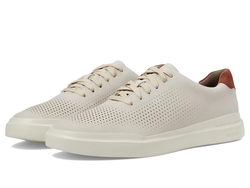 Cole Haan Men's Grandpro Rally Laser Cut Sneaker, Slvr Lng Nbk/Ivory, 12 Wide