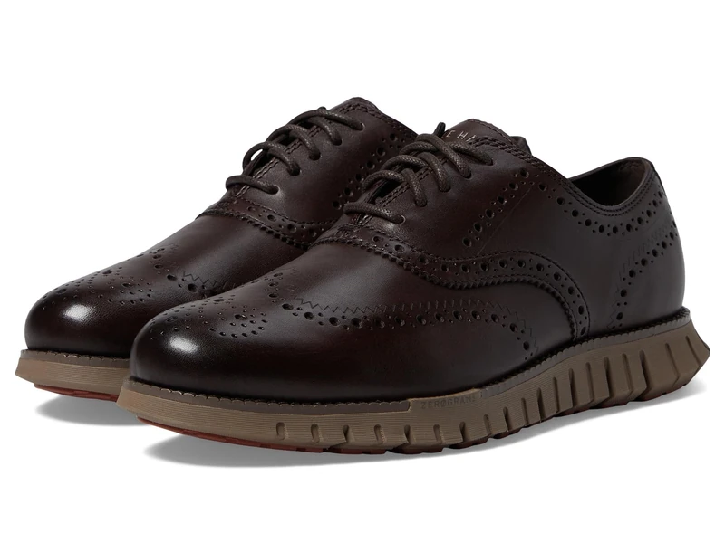 Cole Haan Men's Zerogrand Remastered Wing Tip Oxford, Dark Chocolate/Tea Leaf, 11-M UK