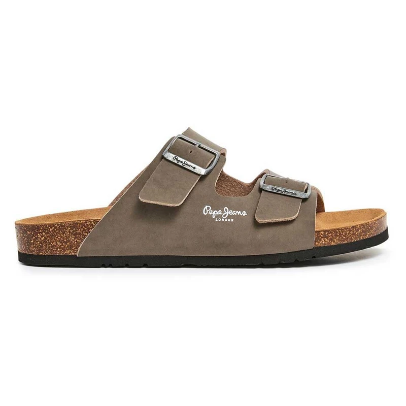 Pepe Jeans London Bio M Double Velour Men’s Regular Fit Anatomic Sandals, Blue Wash - Image 1