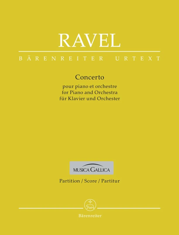 Concerto in G major for Piano and Orchestra (Full Score)