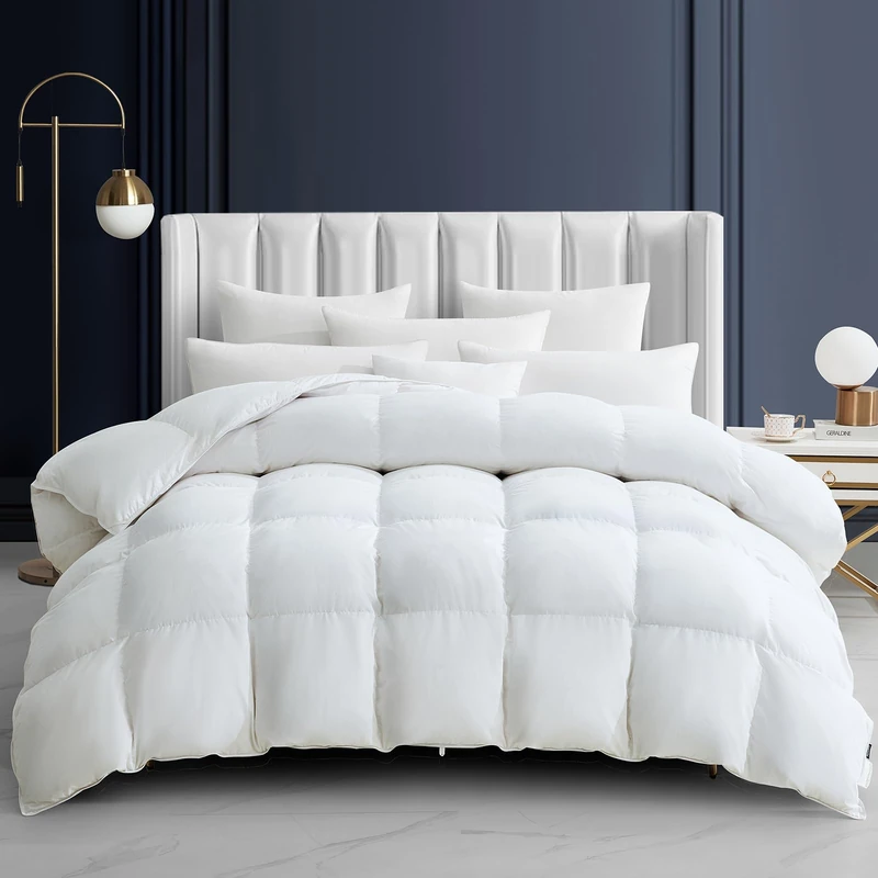 Maple&Stone Feather Down Comforter Twin, Lightweight Duvet Insert